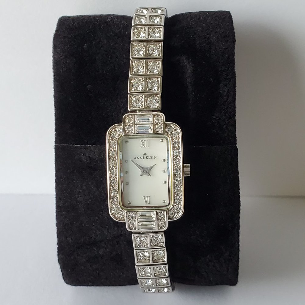 Anne Klein Silver Crystal Watch